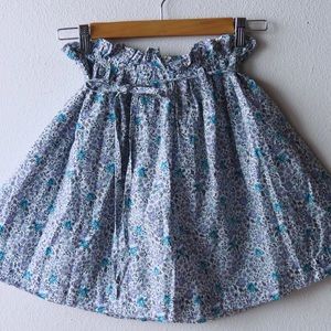 Blue + Floral Skirt